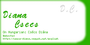 diana csecs business card